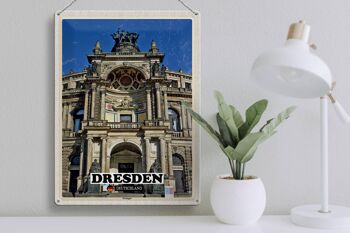 Plaque en tôle villes Dresde Zwinger architecture 30x40cm 3