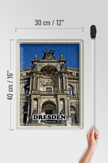Plaque en tôle villes Dresde Zwinger architecture 30x40cm 4