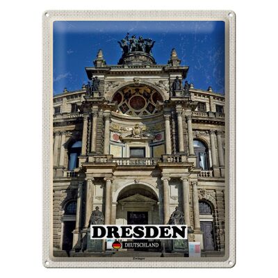Cartel de chapa ciudades Dresden Zwinger arquitectura 30x40cm
