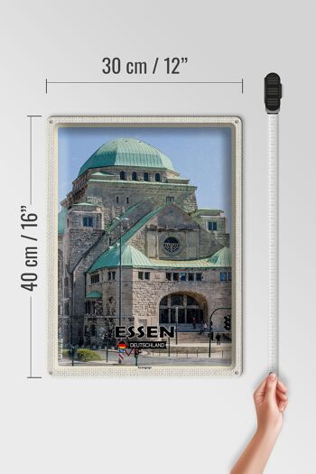 Plaque en tôle villes Essen synagogue architecture 30x40cm 4