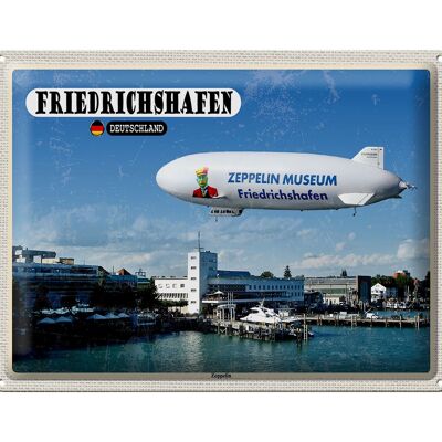 Plaque en tôle villes Friedrichshafen Zeppelin 40x30cm