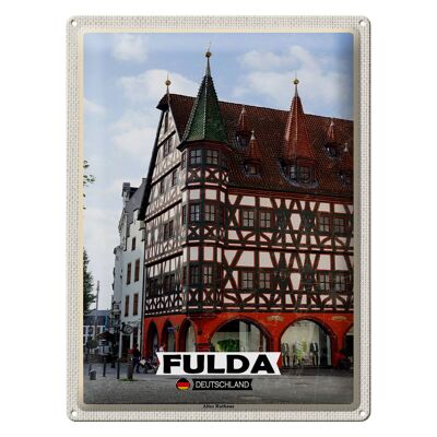 Blechschild Städte Fulda Altes Rathaus Architektur 30x40cm