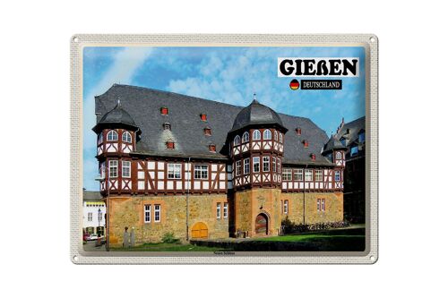 Blechschild Städte Gießen Neues Schloss 40x30cm