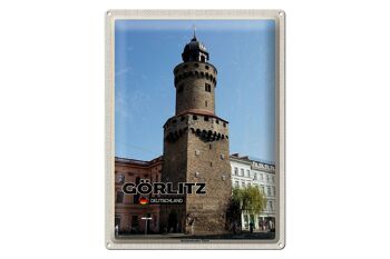 Plaque en tôle Villes Görlitz Reichenbacher Tower 30x40cm 1