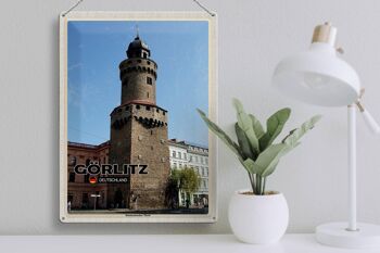 Plaque en tôle Villes Görlitz Reichenbacher Tower 30x40cm 3