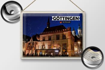 Plaque en tôle villes Göttingen ancien hôtel de ville 40x30cm 2