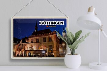 Plaque en tôle villes Göttingen ancien hôtel de ville 40x30cm 3