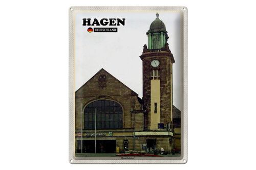 Blechschild Städte Hagen Hauptbahnhof Zug 30x40cm