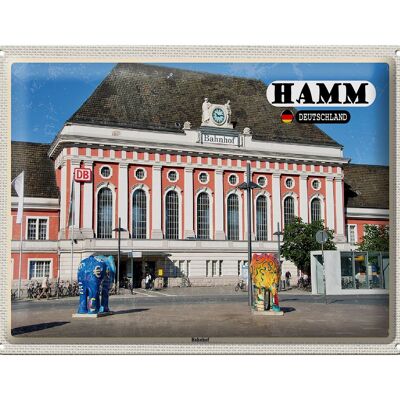 Blechschild Städte Hamm Bahnhof Skulpturen 40x30cm