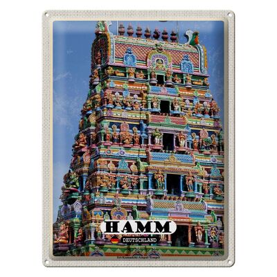 Blechschild Städte Hamm Siri-Kamadchi-Ampal-Tempel 30x40cm