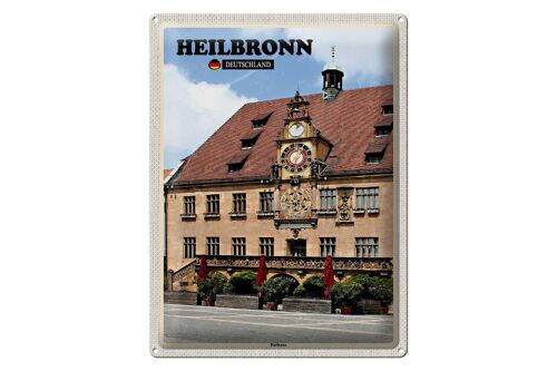 Blechschild Städte Heilbronn Rathaus Altstadt 30x40cm
