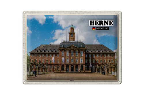 Blechschild Städte Herne Rathaus Architektur 40x30cm