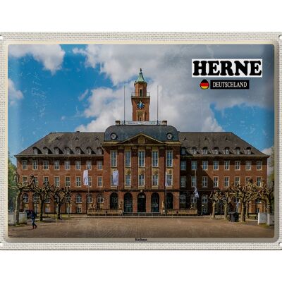 Blechschild Städte Herne Rathaus Architektur 40x30cm