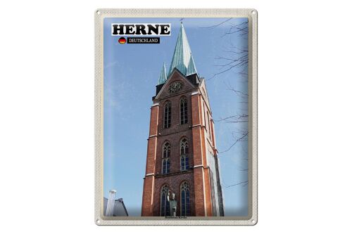 Blechschild Städte Herne Bonifatius-Kirche Architektur 30x40cm