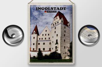 Plaque en tôle villes Ingolstadt Nouveau Château 30x40cm 2