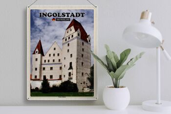 Plaque en tôle villes Ingolstadt Nouveau Château 30x40cm 3