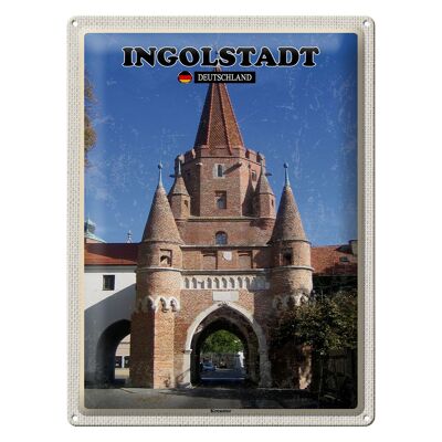 Blechschild Städte Ingolstadt Kreuztor Architektur 30x40cm