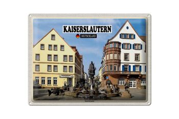 Plaque en tôle villes Kaiserslautern Kaiserbrunnen 40x30cm 1