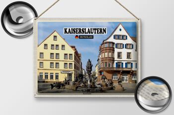 Plaque en tôle villes Kaiserslautern Kaiserbrunnen 40x30cm 2