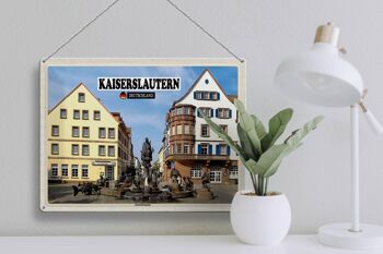 Plaque en tôle villes Kaiserslautern Kaiserbrunnen 40x30cm 3