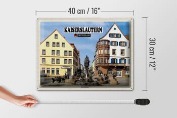 Plaque en tôle villes Kaiserslautern Kaiserbrunnen 40x30cm 4