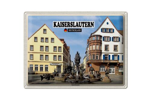 Blechschild Städte Kaiserslautern Kaiserbrunnen 40x30cm