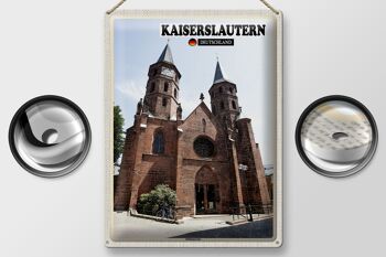 Plaque en tôle Villes Collégiale de Kaiserslautern 30x40cm 2