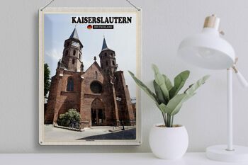 Plaque en tôle Villes Collégiale de Kaiserslautern 30x40cm 3