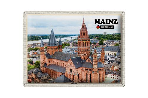 Blechschild Städte Mainz Kaiserdom Kirche Christentum 40x30cm