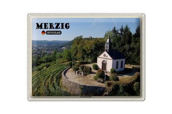 Plaque en tôle villes Merzig Kreuzberg chapelle montagne 40x30cm 1