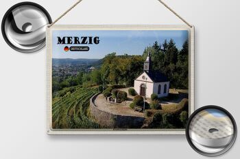 Plaque en tôle villes Merzig Kreuzberg chapelle montagne 40x30cm 2