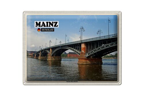 Blechschild Städte Mainz Theodor-Heuss-Brücke 40x30cm