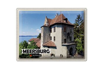 Plaque en tôle Villes Architecture du château de Meersburg 40x30cm 1