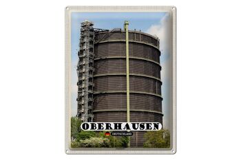 Panneau en étain pour ville, bâtiment de gazomètre d'oberhausen, 30x40cm 1