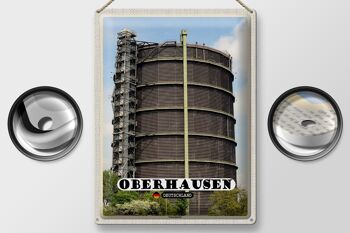 Panneau en étain pour ville, bâtiment de gazomètre d'oberhausen, 30x40cm 2