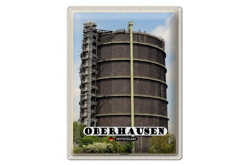 Blechschild Städte Oberhausen Gasometer Gebäude 30x40cm