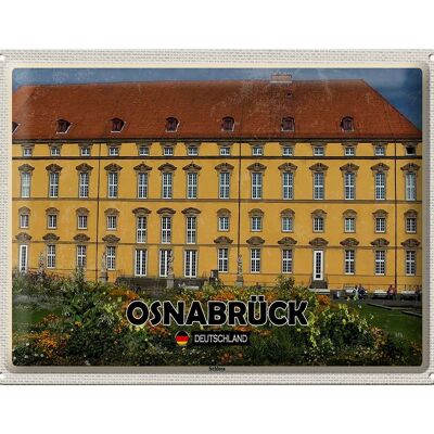 Blechschild Städte Osnabrück Schloss Mittelalter 40x30cm