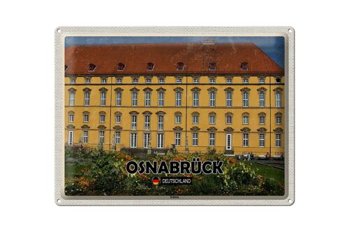 Blechschild Städte Osnabrück Schloss Mittelalter 40x30cm