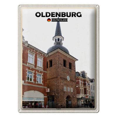Targa in metallo città Oldenburg Architettura lappone 30x40 cm