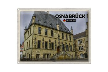 Plaque en tôle Villes Osnabrück Mairie Architecture 40x30cm 1