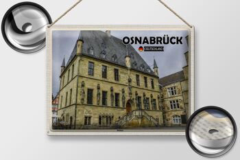Plaque en tôle Villes Osnabrück Mairie Architecture 40x30cm 2