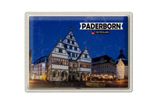 Blechschild Städte Paderborn Rathaus Altstadt 40x30cm