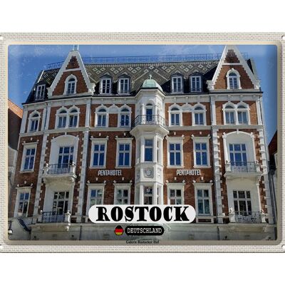 Cartel de chapa Ciudades Rostock Galería Rostocker Hof 40x30cm