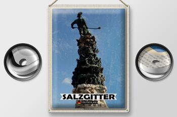 Plaque en tôle Villes Salzgitter Tour du Travail 30x40cm 2
