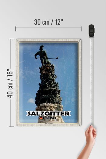 Plaque en tôle Villes Salzgitter Tour du Travail 30x40cm 4