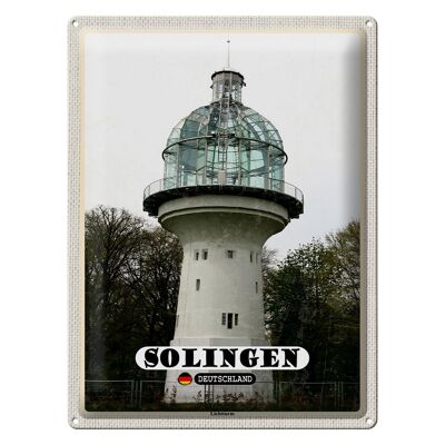 Panneau en étain villes Solingen, architecture du phare, 30x40cm