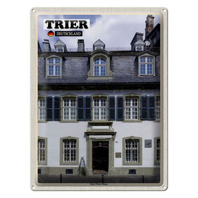 Cartel de chapa ciudades Trier Karl Marx House casco antiguo 30x40cm