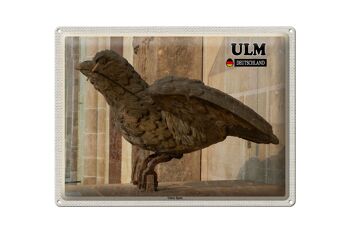 Plaque en tôle villes Ulm Ulmer Sparrow sculpture 40x30cm 1