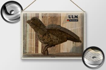 Plaque en tôle villes Ulm Ulmer Sparrow sculpture 40x30cm 2