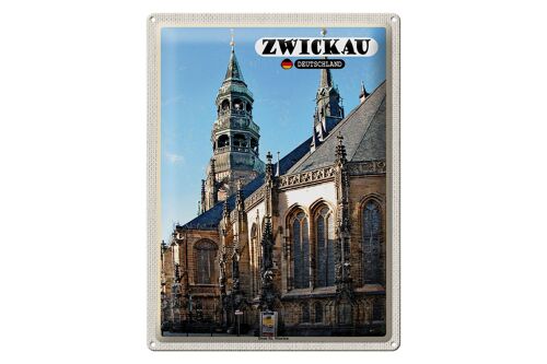 Blechschild Städte Zwickau Dom St. Marien Kirche 40x30cm